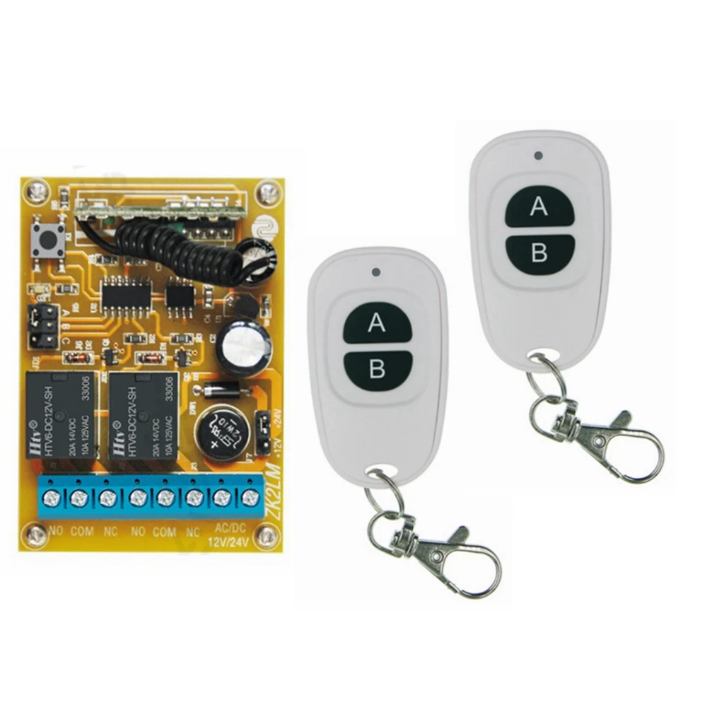 2 IN 1 Mini DC 12V 24V 10A 2CH 2 CH RF Wireless Remote Control Switch System Transmitter + Receiver 315/433 MHz
2 IN 1 Mini DC 12V 24V 10A 2CH 2 CH RF Wireless Remote Control Switch System Transmitter + Receiver 315/433 MHz
