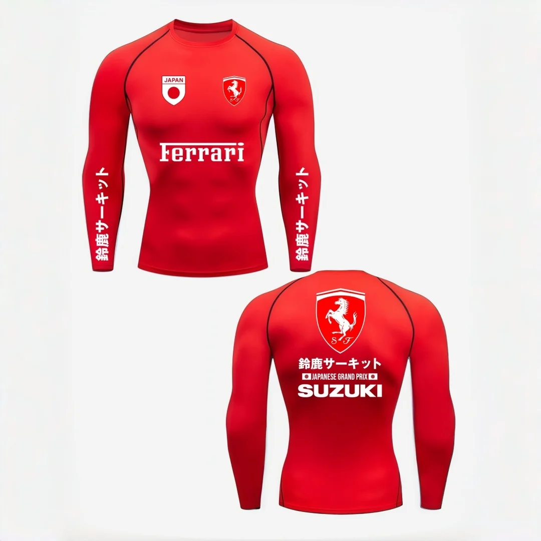 Ferrari Japanese Suzuka tight long sleeves, quick drying, tight fitting, Ferrari bodysuit, a must-have for Ferrari fans.
Ferrari Japanese Suzuka tight long sleeves, quick drying, tight fitting, Ferrari bodysuit, a must-have for Ferrari fans.