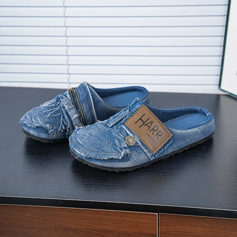 Men Sandals Comfortable Casual Shoes Men's Slippers Summer Fashion Solid Color Shoes Outdoor Non-Slip Denim Footwear Lightweight
Men Sandals Comfortable Casual Shoes Men's Slippers Summer Fashion Solid Color Shoes Outdoor Non-Slip Denim Footwear Lightweight