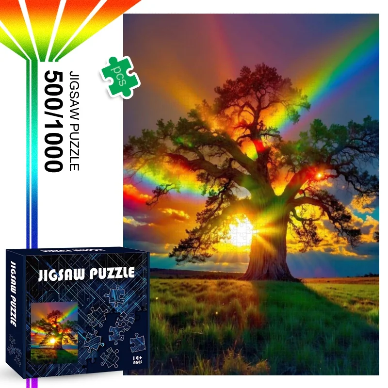 Большой пазл, 500/1000 шт., подходит для взрослых и семей - гигантский пейзаж Радуги и деревья с прочными деталями - C
Большой пазл, 500/1000 шт., подходит для взрослых и семей - гигантский пейзаж Радуги и деревья с прочными деталями - C