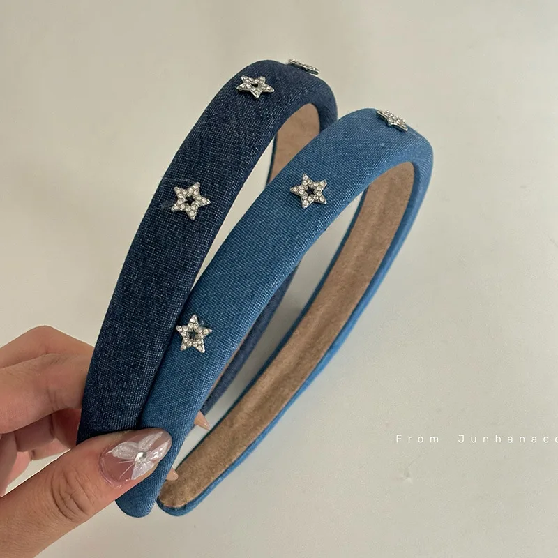 Star Zircon Sweet Cool Denim Headband for Women New High Skull Top Face Wash Hair Band Hair Accessories for Women
Star Zircon Sweet Cool Denim Headband for Women New High Skull Top Face Wash Hair Band Hair Accessories for Women