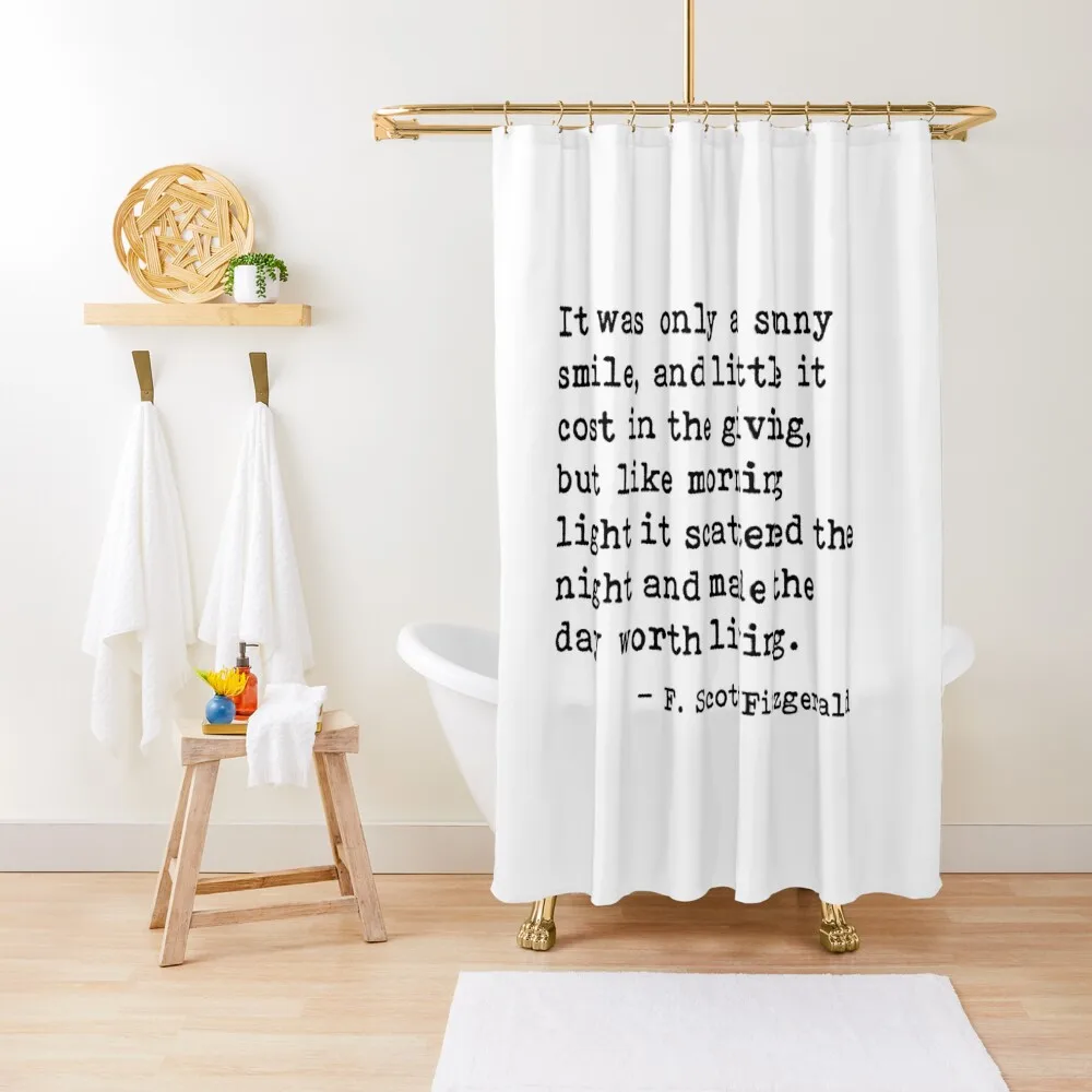 It was only a sunny smile - Fitzgerald quote Shower Curtain In The Bathroom Bathroom Fabric Curtain
It was only a sunny smile - Fitzgerald quote Shower Curtain In The Bathroom Bathroom Fabric Curtain
