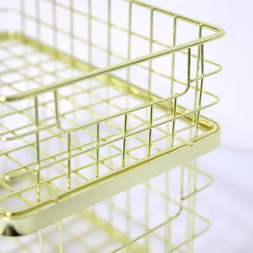 Golden Storage Basket Iron Mesh Organizer For Home Desktop Debris Snacks Books Multifunctional Container
Golden Storage Basket Iron Mesh Organizer For Home Desktop Debris Snacks Books Multifunctional Container