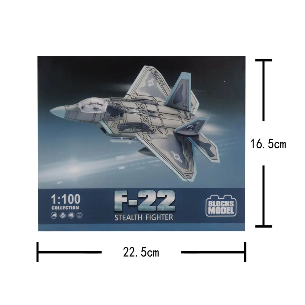 Plane Toy Flying ABS 1/100 F-22 Multi Purpose Fighter Non Gluedtoy airplane toy For Kids Model Building Souvenir Collection
Plane Toy Flying ABS 1/100 F-22 Multi Purpose Fighter Non Gluedtoy airplane toy For Kids Model Building Souvenir Collection