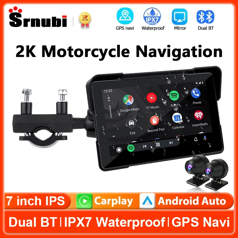 Portable 7" Motorcycle GPS Navigation Carplay Screen 2K DVR Wireless Android Auto Moto Monitor IPX7 Waterproof Dual Bluetooth
Portable 7" Motorcycle GPS Navigation Carplay Screen 2K DVR Wireless Android Auto Moto Monitor IPX7 Waterproof Dual Bluetooth