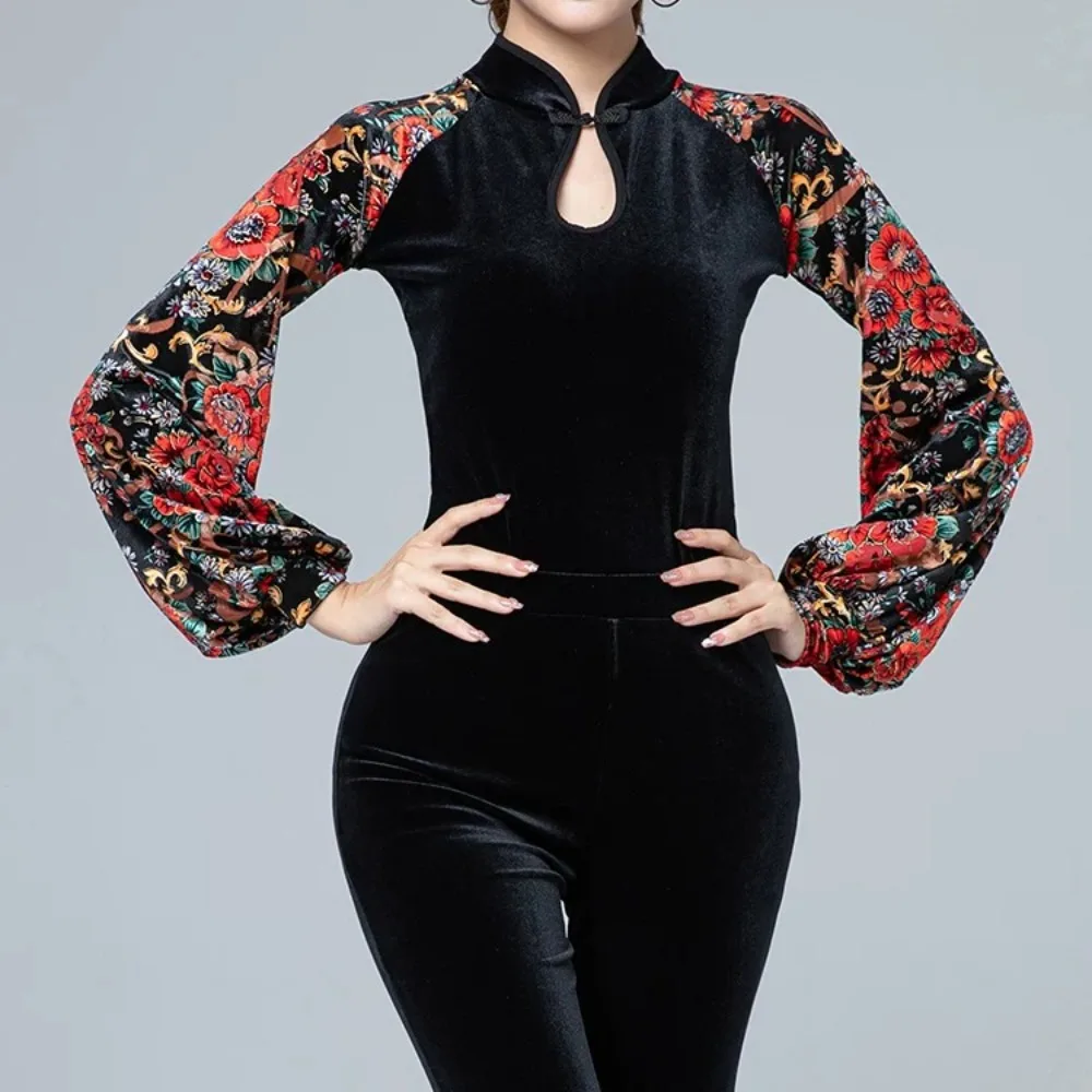 Velvet Bubble Sleeve warm Latin Dance Top,Winter Women Modern Dance Costume for Practice Competition Samba Rumba Bullfighting
Velvet Bubble Sleeve warm Latin Dance Top,Winter Women Modern Dance Costume for Practice Competition Samba Rumba Bullfighting
