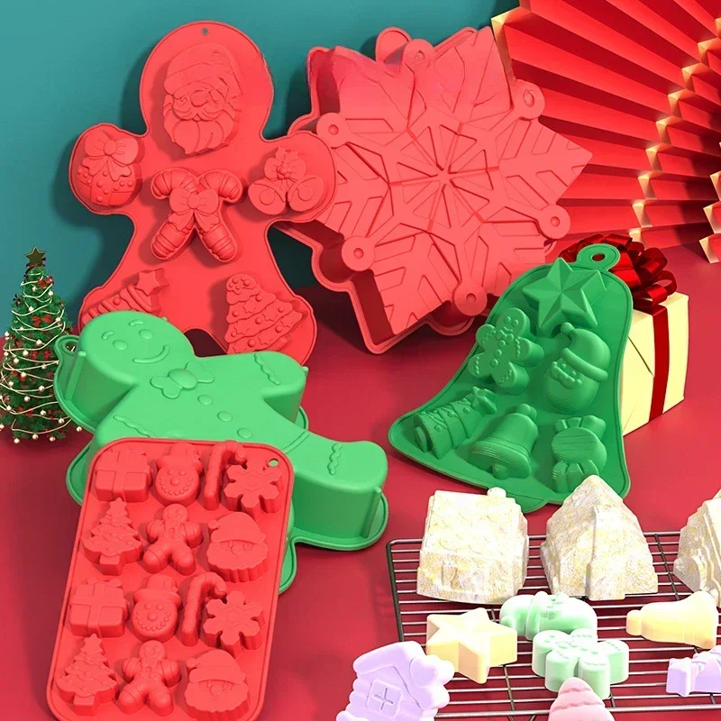 Christmas Tree Silicone Cake Mold DIY Snowman Gingerbread Man Santa Claus Chocolate Jelly Pudding Baking Accessories
Christmas Tree Silicone Cake Mold DIY Snowman Gingerbread Man Santa Claus Chocolate Jelly Pudding Baking Accessories
