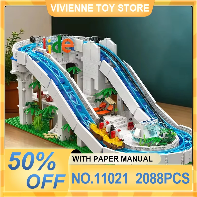 Mold King 11021, парк развлечений, игрушки, моторизованная водная горка, строительный блок в сборе, набор технических кирпичей, детские рождественские подарки
Mold King 11021, парк развлечений, игрушки, моторизованная водная горка, строительный блок в сборе, набор технических кирпичей, детские рождественские подарки