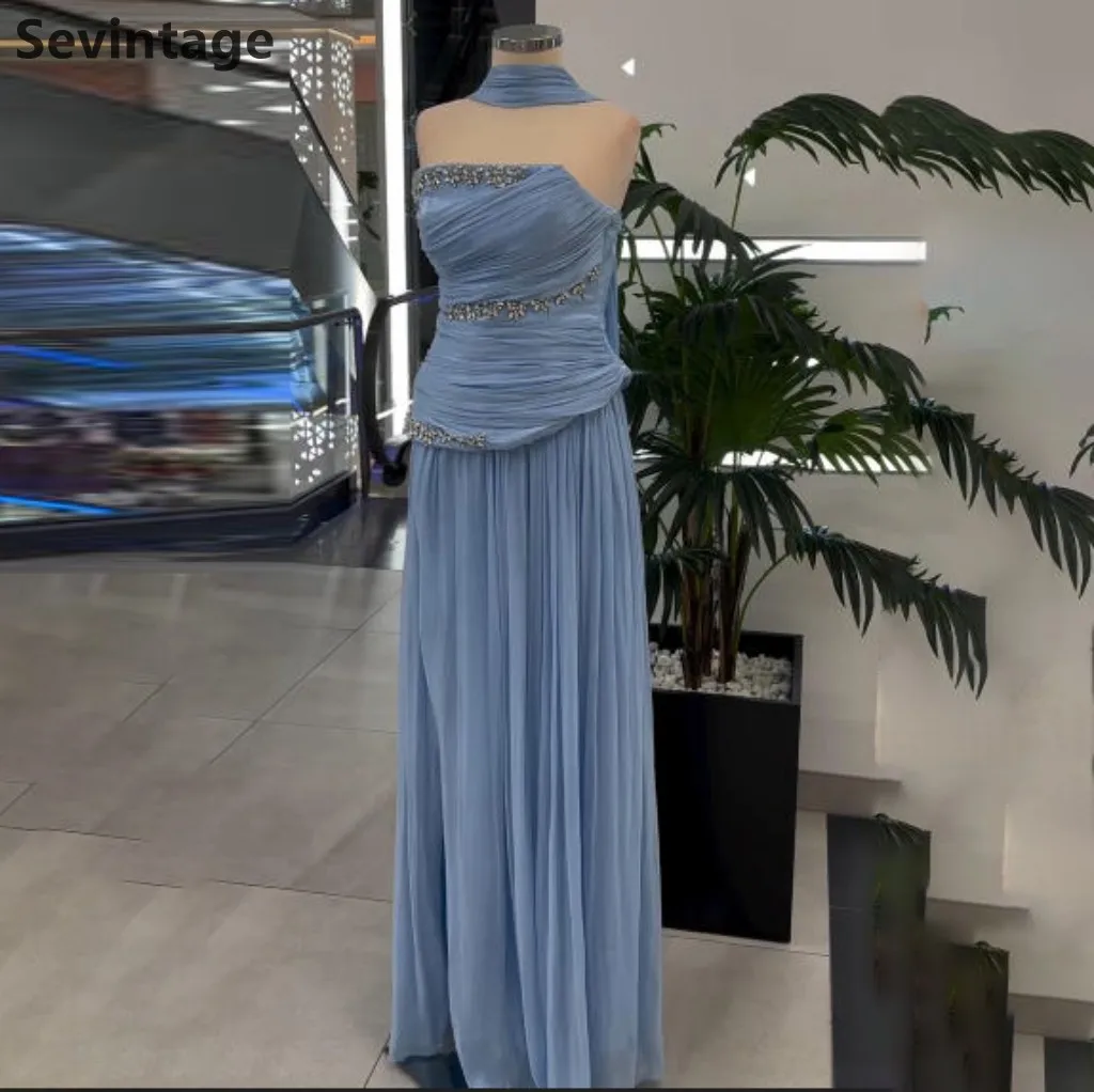 Sevintage 2025 Sky Blue A Line Maxi Evening Dress Beaded Strapless Wedding Party Formal Prom Dress Dubai Party Gown Customized
Sevintage 2025 Sky Blue A Line Maxi Evening Dress Beaded Strapless Wedding Party Formal Prom Dress Dubai Party Gown Customized