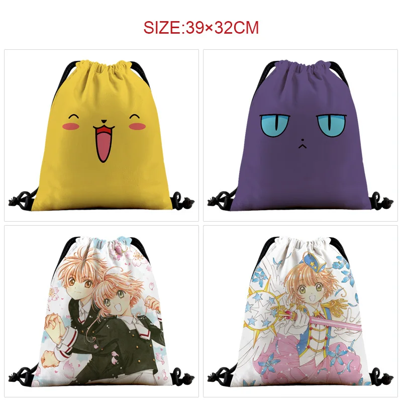 Kinomoto Sakura Cerberus Figures Anime Cardcaptor Sakura Bouquet Pocket Cartoon Backpack Drawstring Fabric Storage Bag
Kinomoto Sakura Cerberus Figures Anime Cardcaptor Sakura Bouquet Pocket Cartoon Backpack Drawstring Fabric Storage Bag