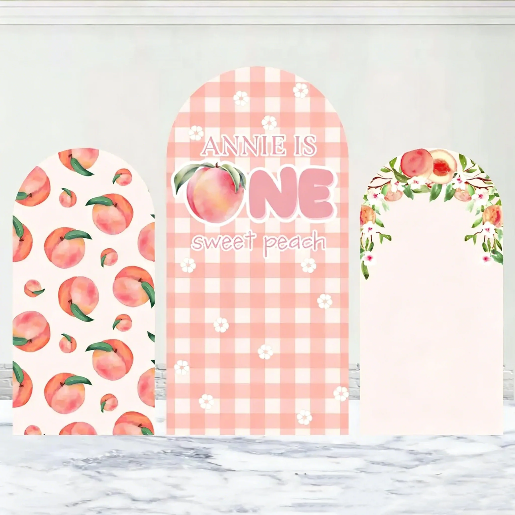 LS Custom 2-Sided Annie is One Sweet Peach Girl Birthday Party Baby Shower Cover Chiara Arch Background Decor Backdrop
LS Custom 2-Sided Annie is One Sweet Peach Girl Birthday Party Baby Shower Cover Chiara Arch Background Decor Backdrop