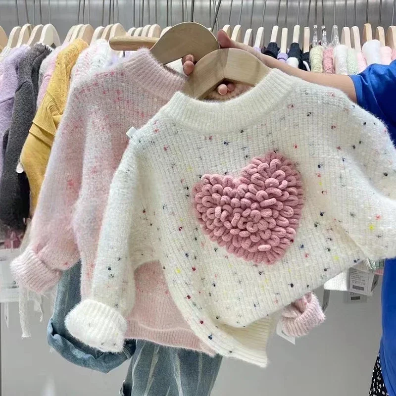 Girls Knit Sweater Coat 2024 Autumn New Children Wool Knitted Tops Winter Pullover Bottom Kawaii Sweater Kids Clothes
Girls Knit Sweater Coat 2024 Autumn New Children Wool Knitted Tops Winter Pullover Bottom Kawaii Sweater Kids Clothes