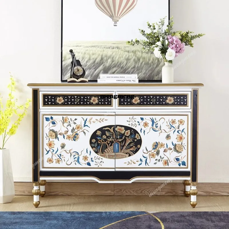 Light luxury solid wood double door cabinet entrance small apartment decorative cabinet French art dining side cabinet
Light luxury solid wood double door cabinet entrance small apartment decorative cabinet French art dining side cabinet