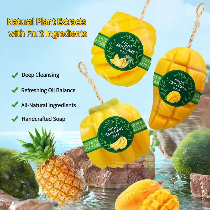 Thailand Style 3D Fruit Soap Pineapple Mango Scented Essential Oil Bath Face Wash Cleanser Refreshing Oil Control
Thailand Style 3D Fruit Soap Pineapple Mango Scented Essential Oil Bath Face Wash Cleanser Refreshing Oil Control