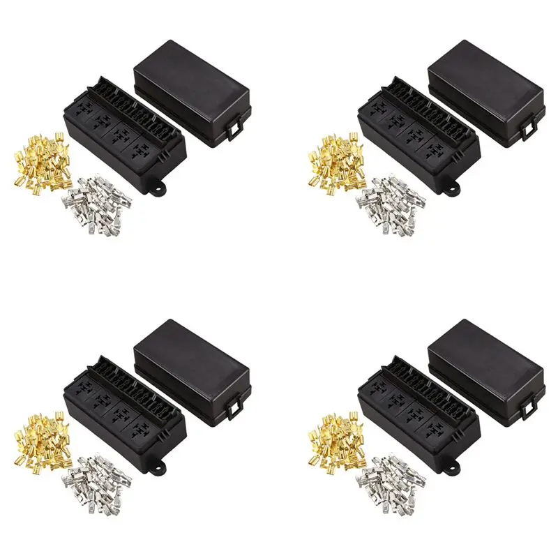 Simple 4X 12 Way Blade Fuse Holder Box With Spade Terminals For Car Truck Trailer And Boat
Simple 4X 12 Way Blade Fuse Holder Box With Spade Terminals For Car Truck Trailer And Boat