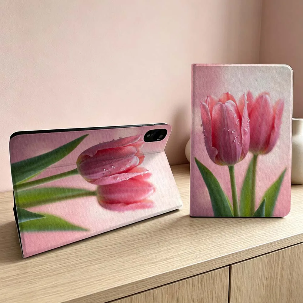 Pink Floral Pattern Soft For Xiaomi Redmi Mi Pad 8 7 6 5 4 2 SE K Pro Max Ultra Poco Pad Inch Tablet Case