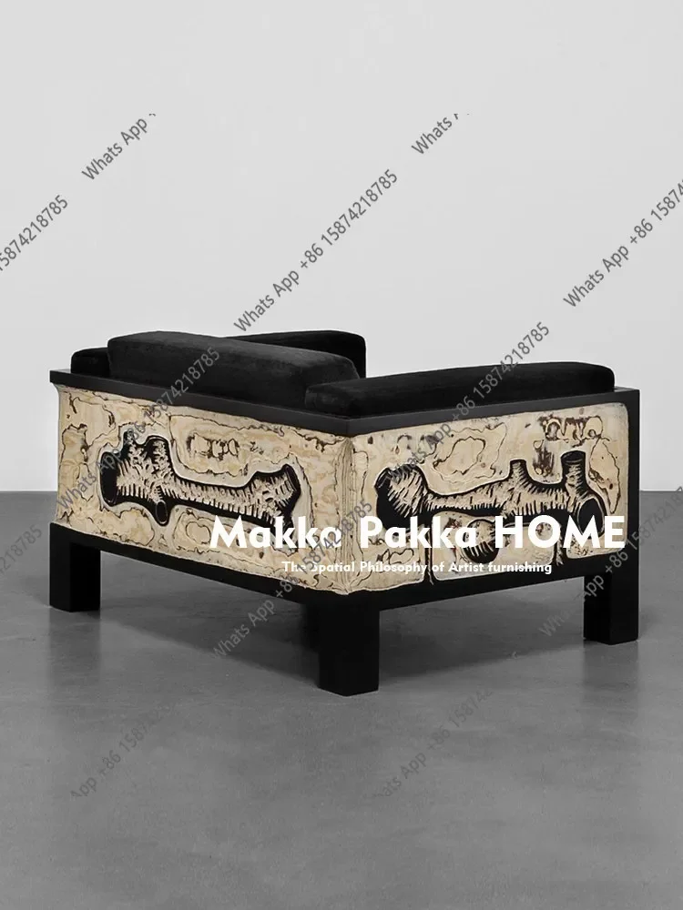 Medieval Carved Single Sofa Designer Retro Creative Engraving Decorative Pattern Casual Sofa Chair X
Medieval Carved Single Sofa Designer Retro Creative Engraving Decorative Pattern Casual Sofa Chair X