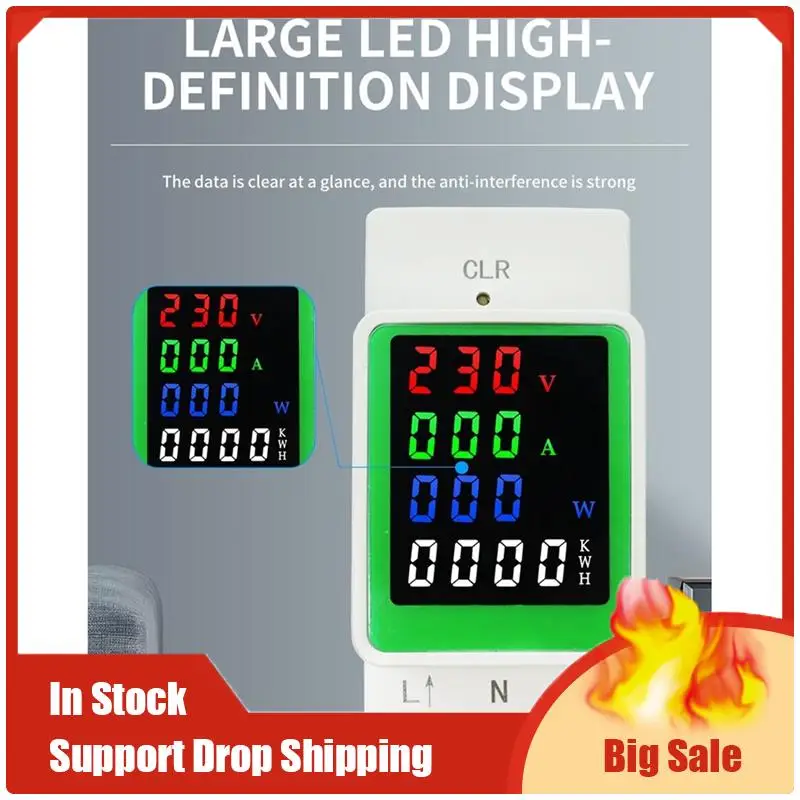 Voltage Current KWH Electric Energy Monitor Meter AC80-270V 110V 220V 100A VOLT AMP Voltmeter Ammeter Wattmeter Din Rail
Voltage Current KWH Electric Energy Monitor Meter AC80-270V 110V 220V 100A VOLT AMP Voltmeter Ammeter Wattmeter Din Rail