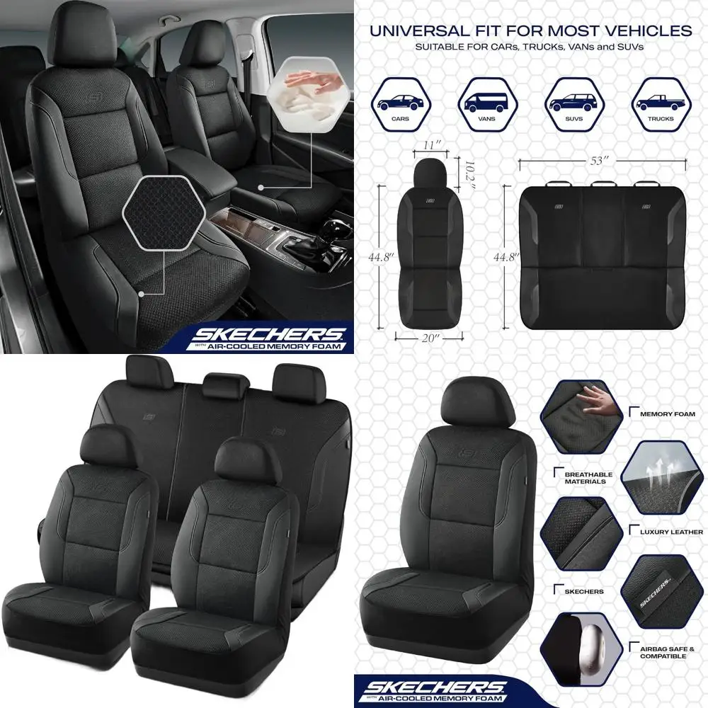 Универсальные чехлы на сиденья из пены с эффектом памяти с воздушным охлаждением и сеткой, совместимые с подушками безопасности, идеально подходят для автомобилей, фургонов, грузовиков и внедорожников, черные
Универсальные чехлы на сиденья из пены с эффектом памяти с воздушным охлаждением и сеткой, совместимые с подушками безопасности, идеально подходят для автомобилей, фургонов, грузовиков и внедорожников, черные