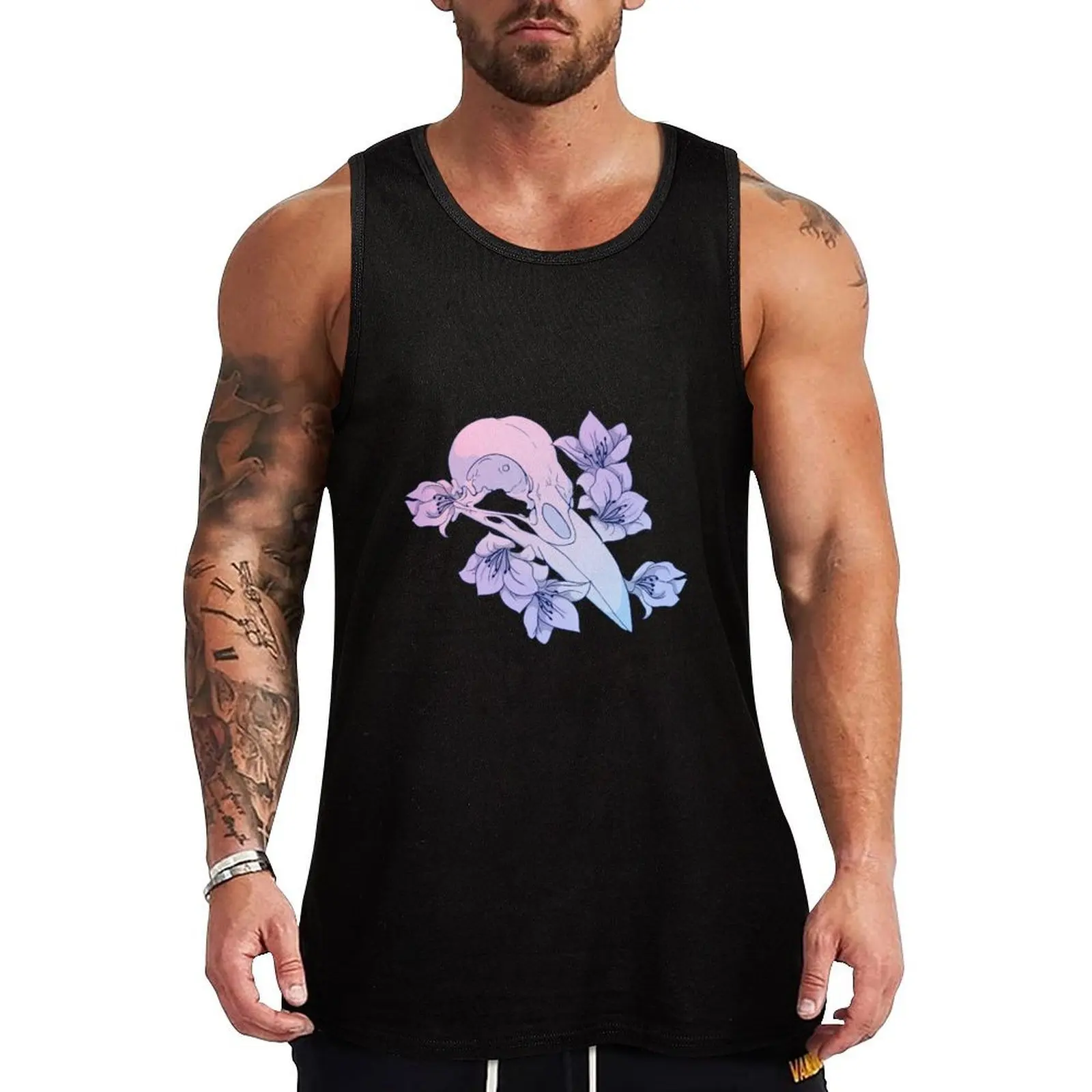 Crow Skull and Lilies Tank Top Essential Tank Top Cotton Casual Sleeveless Undershirt
Crow Skull and Lilies Tank Top Essential Tank Top Cotton Casual Sleeveless Undershirt