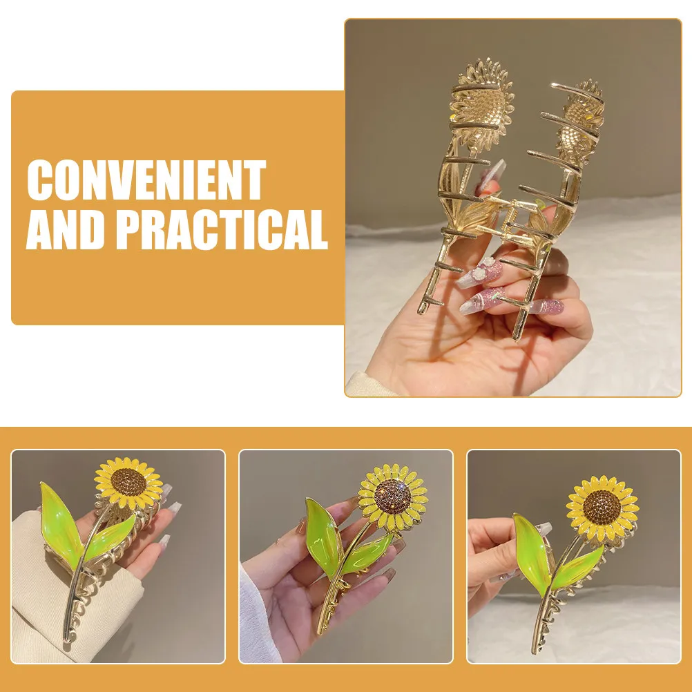 Sunflower Hair Accessory Alloy Flower Claw Clip Elegant Jaw Clip Firm Hold Hair Clamp for Women Casual Formal Ponytail Hairstyle
Sunflower Hair Accessory Alloy Flower Claw Clip Elegant Jaw Clip Firm Hold Hair Clamp for Women Casual Formal Ponytail Hairstyle