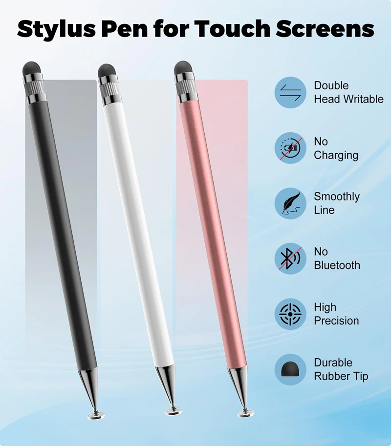 2-in-1Stylus Pen for Touch Screen High Precision Sensitivity Universal Tablet Pen for iPad Pencil Compatible with iPhone/Android
2-in-1Stylus Pen for Touch Screen High Precision Sensitivity Universal Tablet Pen for iPad Pencil Compatible with iPhone/Android