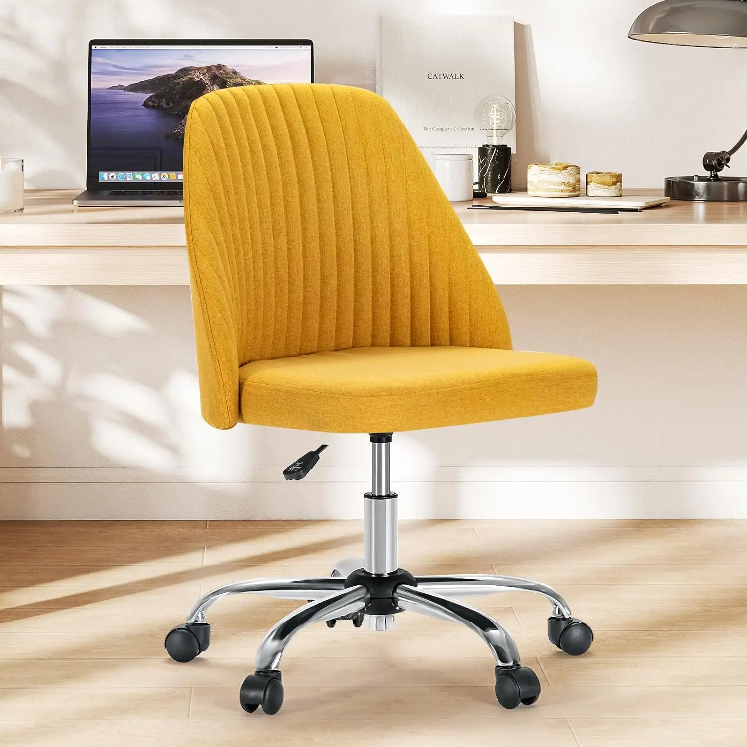 Armless Vanity , Cute Comfy Home Office Desk with Wheels, Modern Upholstered Task Computer Seat for Bedroom, Study,
Armless Vanity , Cute Comfy Home Office Desk with Wheels, Modern Upholstered Task Computer Seat for Bedroom, Study,