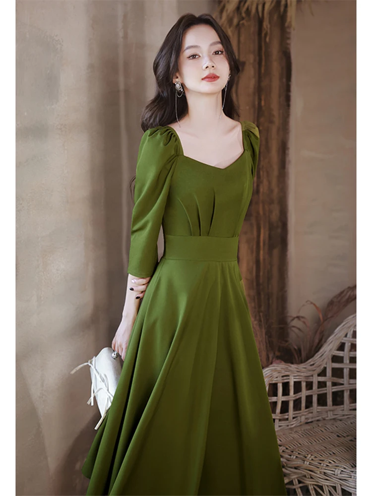 Ele een Long Sve Evening Gown Women's Faionable High-End Cusizable Wedding Dr A-Line Skirt Midi Length
Ele een Long Sve Evening Gown Women's Faionable High-End Cusizable Wedding Dr A-Line Skirt Midi Length