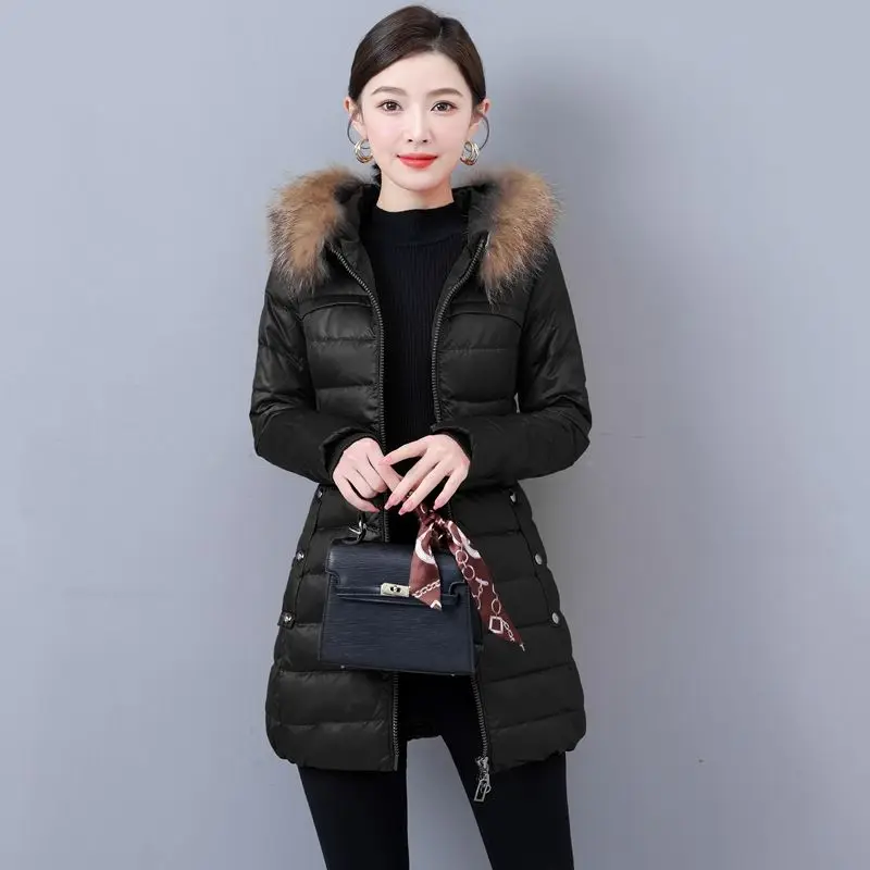2023 New Women Down Jacket Winter Coat Female Mid Length Version Parkas Slim Fit Thick Warm Outwear Hooded Fur Collar Overcoat
2023 New Women Down Jacket Winter Coat Female Mid Length Version Parkas Slim Fit Thick Warm Outwear Hooded Fur Collar Overcoat