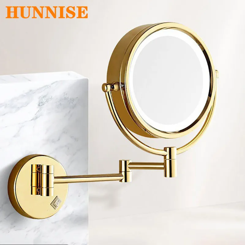 Fashion Led Folding Bathroom Mirrors with 5X Magnify Women Makeup Mirror Quality Brass Led Mirrors Golden Bathroom Mirror
Fashion Led Folding Bathroom Mirrors with 5X Magnify Women Makeup Mirror Quality Brass Led Mirrors Golden Bathroom Mirror