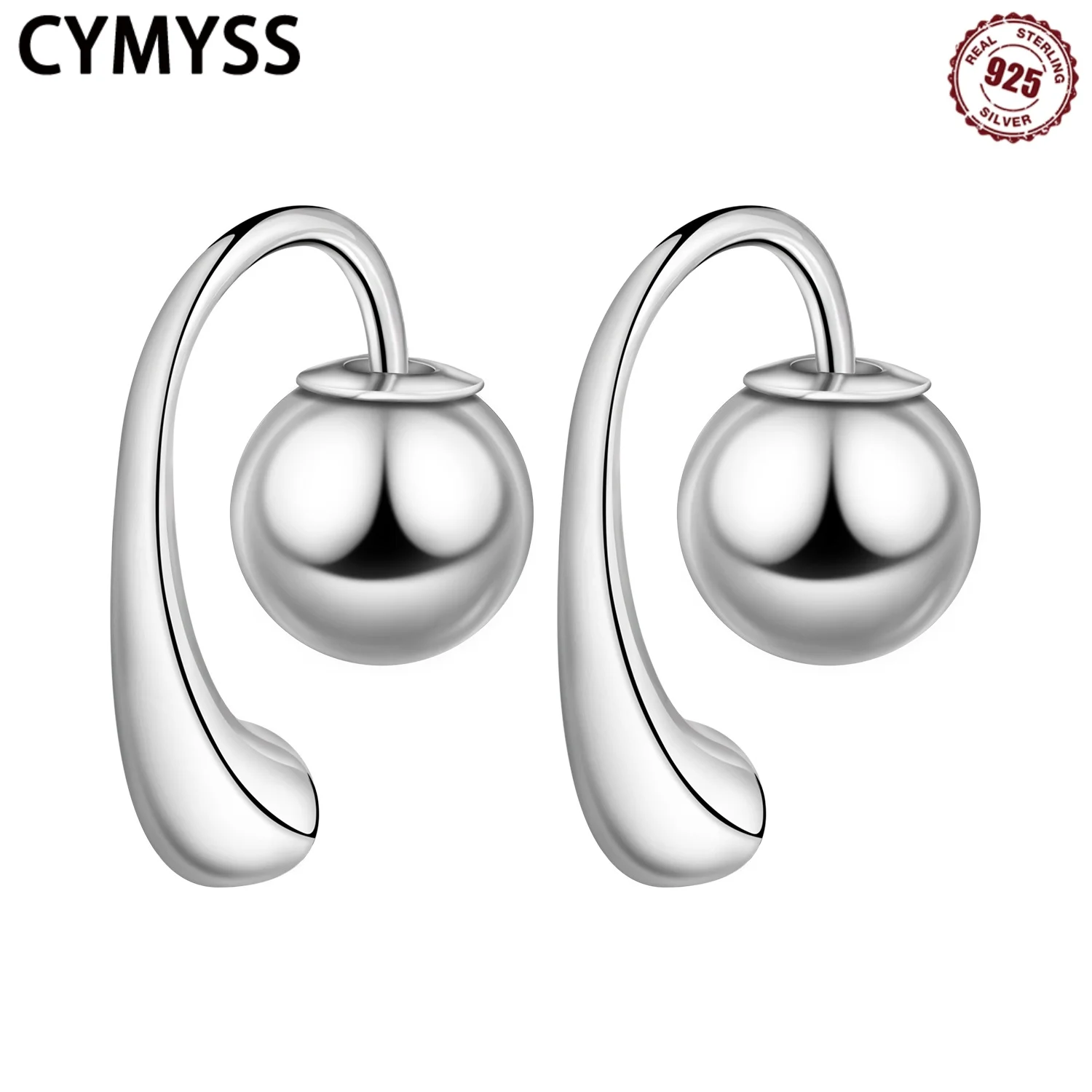 CYMYSS S925 Silver Earrings With Water Droplet Metal Glass Bead Earrings Symmetrical Design Suitable For Wedding Jewelry Gifts
CYMYSS S925 Silver Earrings With Water Droplet Metal Glass Bead Earrings Symmetrical Design Suitable For Wedding Jewelry Gifts