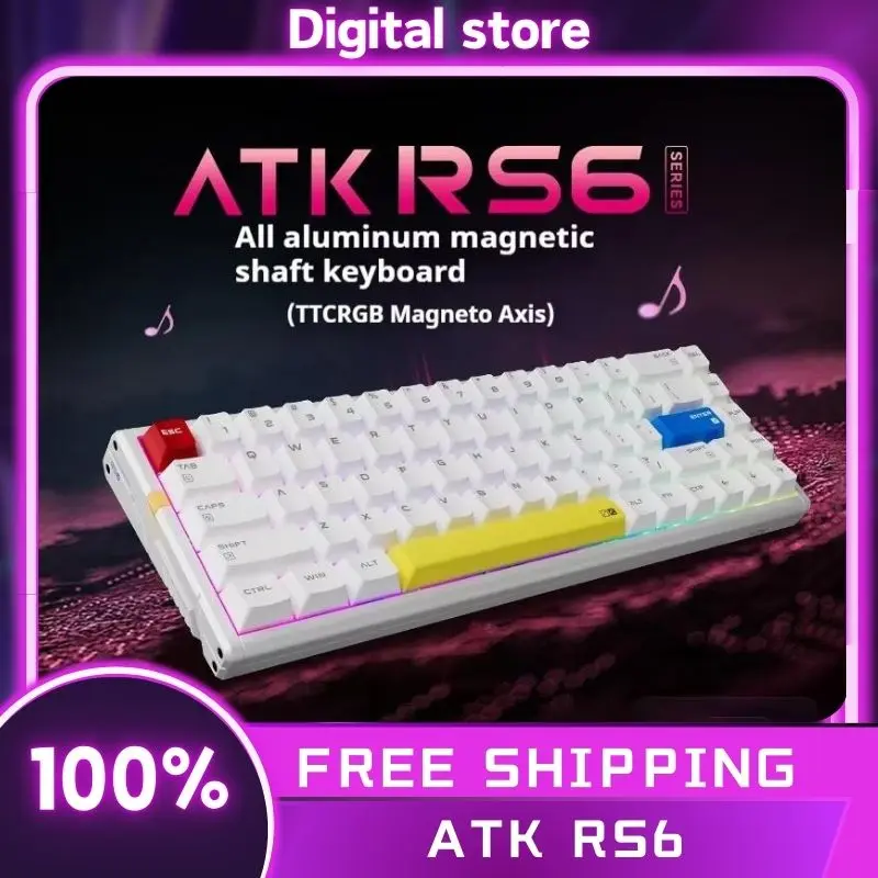 New ATK RS6 Magnetic Switch Mechanical Keyboard Aluminium Alloy Gaming Keyboard ASPAS 0.005mmRT Custom PC Gamer Accessories Gift
New ATK RS6 Magnetic Switch Mechanical Keyboard Aluminium Alloy Gaming Keyboard ASPAS 0.005mmRT Custom PC Gamer Accessories Gift