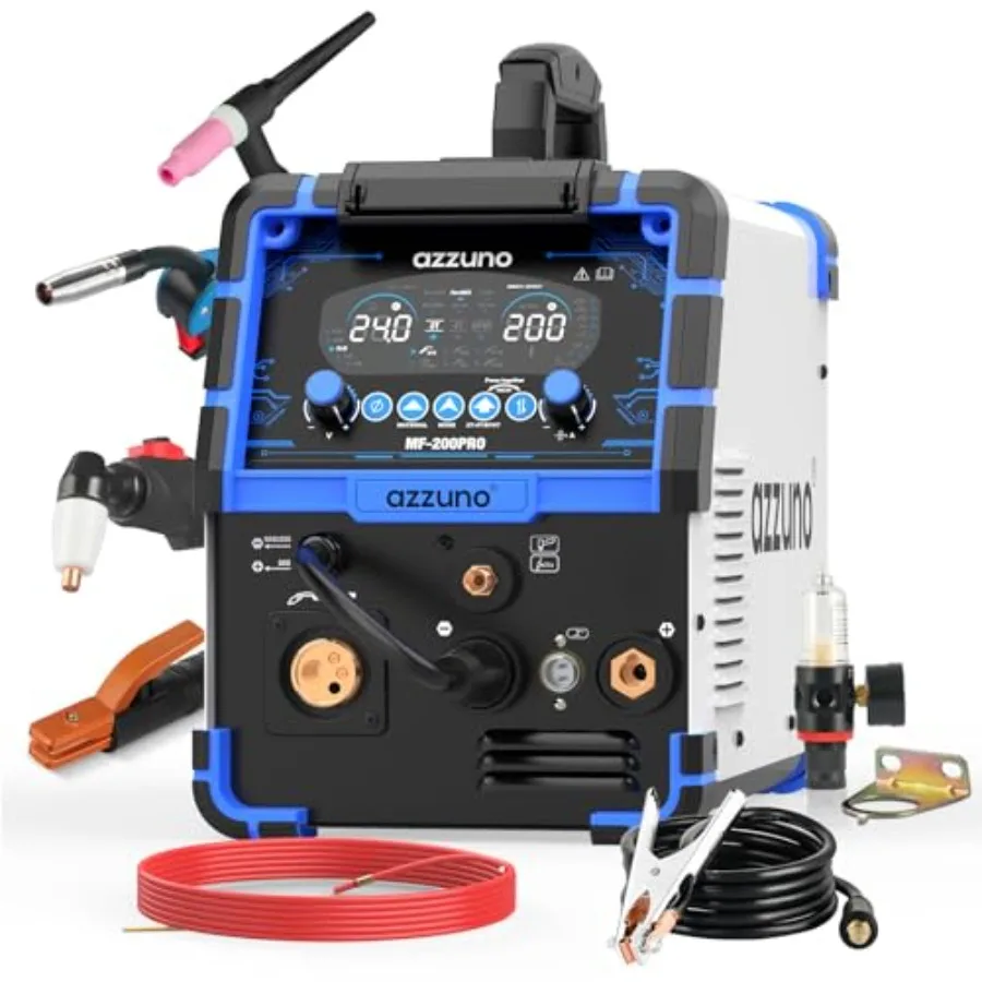 Industrial 8-in-1 welding machine for aluminum: aluminum alloy silver-gray dual-voltage 110/220V operation with plasma cutting
Industrial 8-in-1 welding machine for aluminum: aluminum alloy silver-gray dual-voltage 110/220V operation with plasma cutting