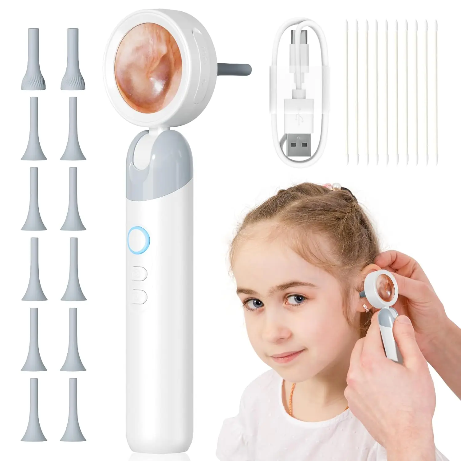 Visual Ear Camera with 1.38'' Digital Display 1080P HD Ear Check with 4 LED Lights for Kids Adult Pets Rechargeable Inspector
Visual Ear Camera with 1.38'' Digital Display 1080P HD Ear Check with 4 LED Lights for Kids Adult Pets Rechargeable Inspector