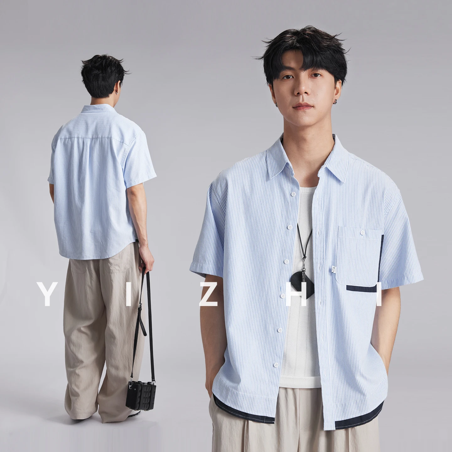 Men's Color Block Blue White Striped Short Sleeve Shirt Summer Loose Breathable Comfortable Commuter Casual Button-Down Blouse
Men's Color Block Blue White Striped Short Sleeve Shirt Summer Loose Breathable Comfortable Commuter Casual Button-Down Blouse