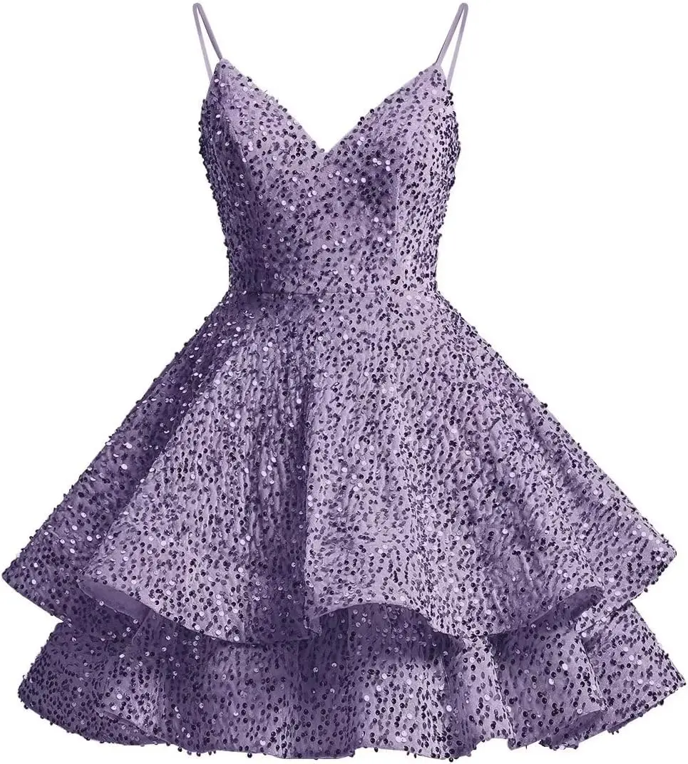 Mini Dress Sequin Homecoming Dresses Short Tiered Prom Dress Sparkly for Teens Spaghetti Straps A Line Cocktail Party Gowns
Mini Dress Sequin Homecoming Dresses Short Tiered Prom Dress Sparkly for Teens Spaghetti Straps A Line Cocktail Party Gowns