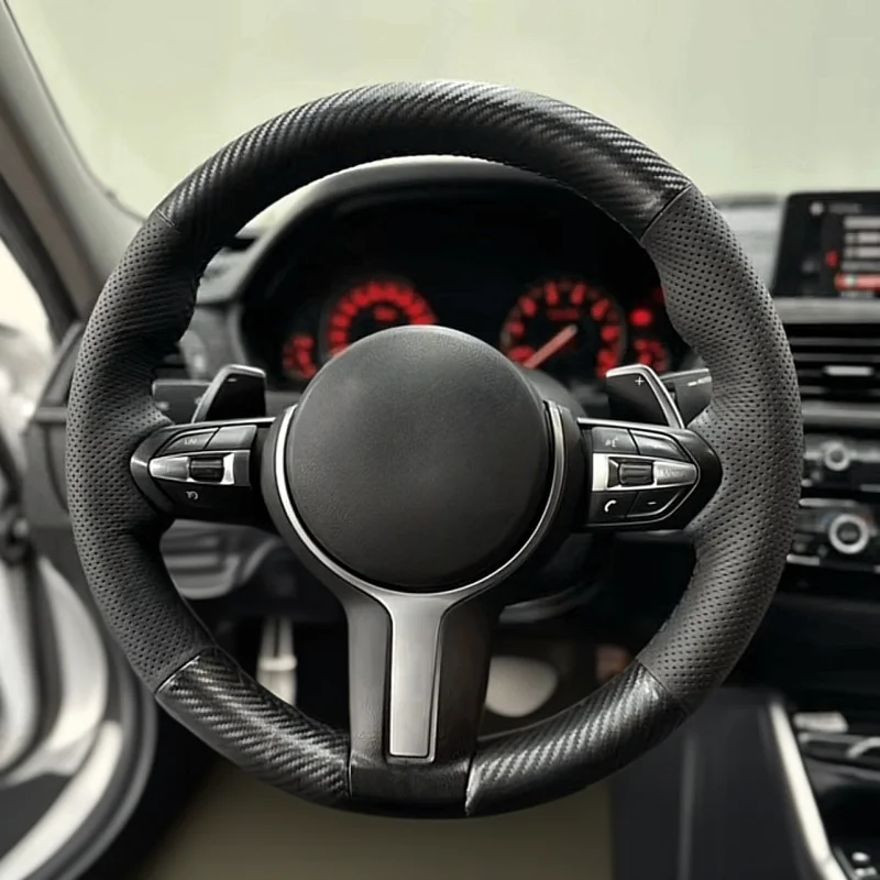 DIY Genuine Leather Carbon Fiber Car Accessories Steering Wheel Cover For BMW F87 M2 F80 M3 F82 M4 M5 F12 F13 M6 F85 X5 M F86 F
DIY Genuine Leather Carbon Fiber Car Accessories Steering Wheel Cover For BMW F87 M2 F80 M3 F82 M4 M5 F12 F13 M6 F85 X5 M F86 F