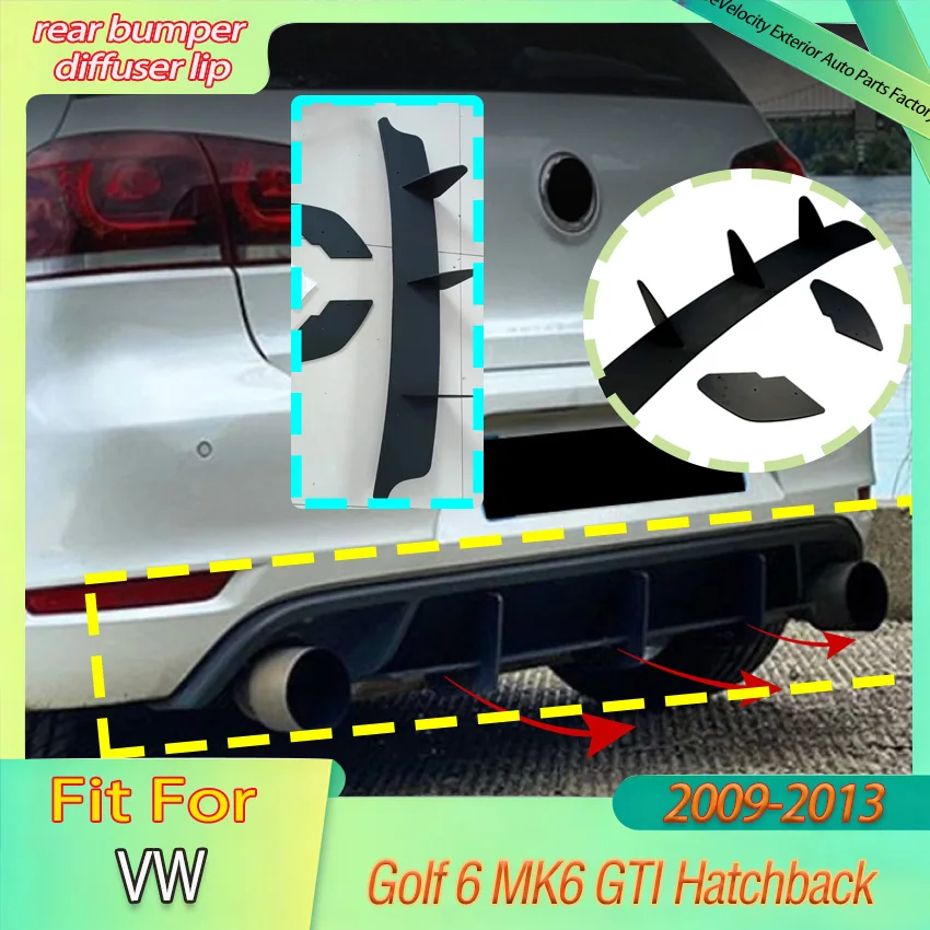 Задний бампер-спойлер-диффузор для VW Golf 6 MK6 GTI 2009-2013, защитная накладка на нижнюю часть, автоаксессуары
Задний бампер-спойлер-диффузор для VW Golf 6 MK6 GTI 2009-2013, защитная накладка на нижнюю часть, автоаксессуары