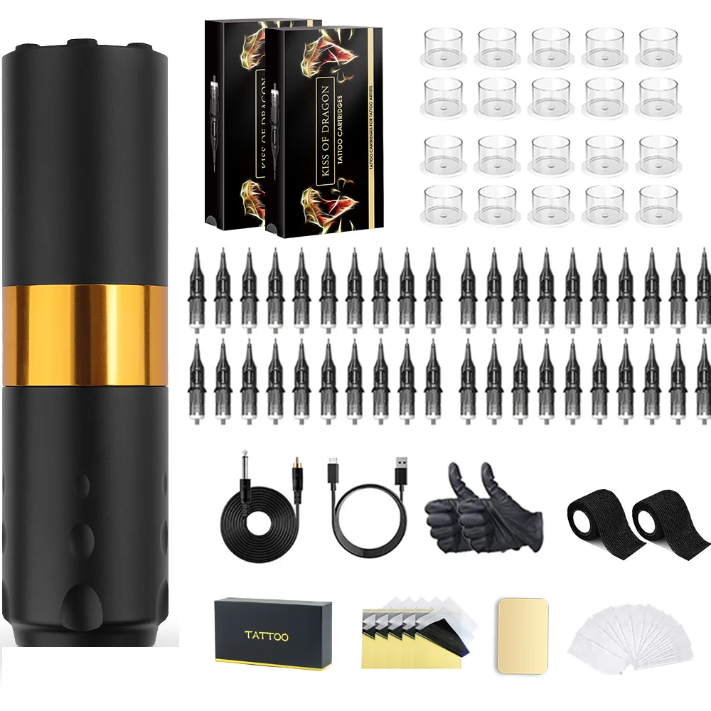 Tattoo Kit Kiss of Dragon Wireless Tattoo Pen Kit Rotary Tattoo Pen 4mm Stroke Length 1800mA Tattoo Power Supply Tattoo Gun Kit
Tattoo Kit Kiss of Dragon Wireless Tattoo Pen Kit Rotary Tattoo Pen 4mm Stroke Length 1800mA Tattoo Power Supply Tattoo Gun Kit