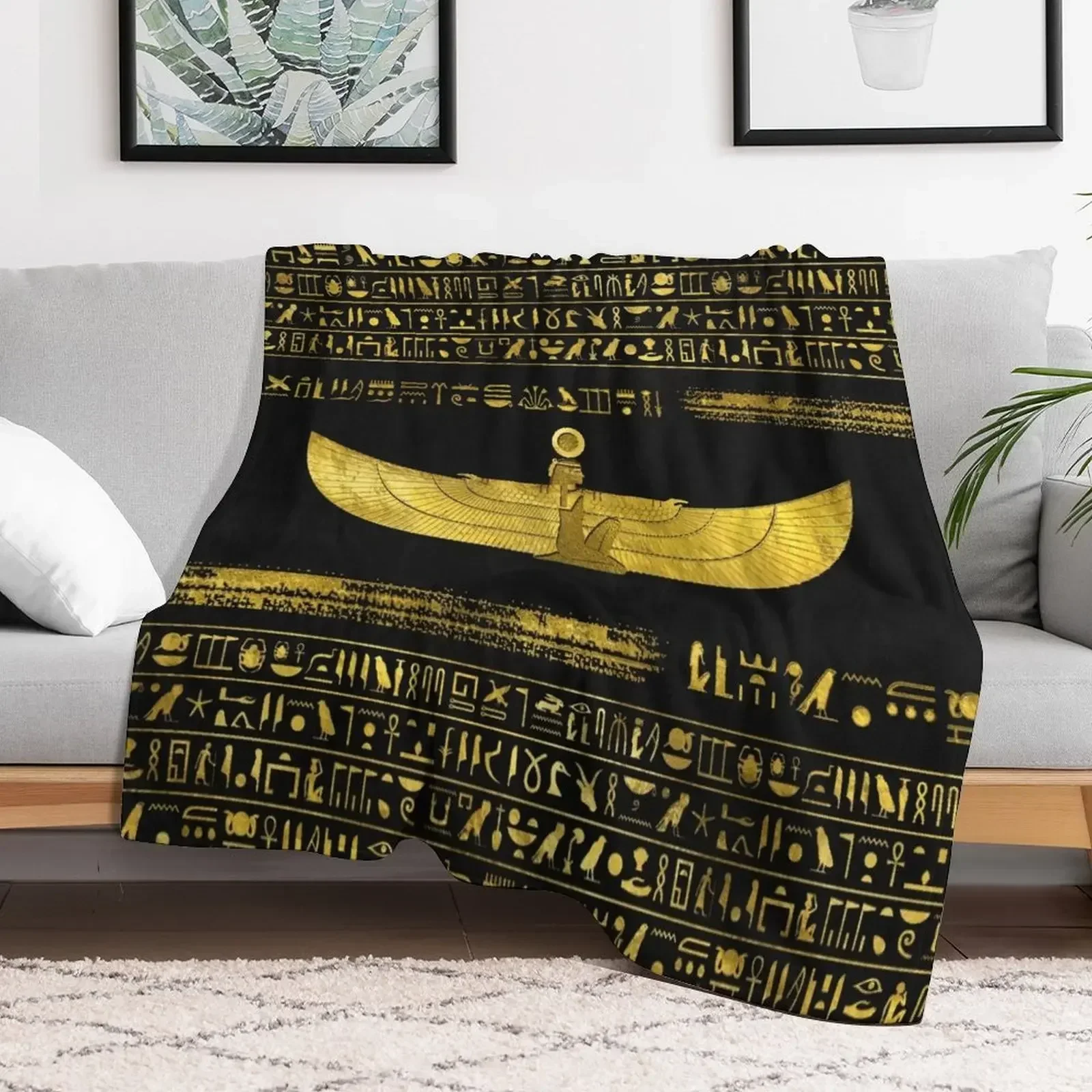 Golden Egyptian God Ornament on black leather Throw Blanket Soft Plush Plaid Summer Blankets
Golden Egyptian God Ornament on black leather Throw Blanket Soft Plush Plaid Summer Blankets