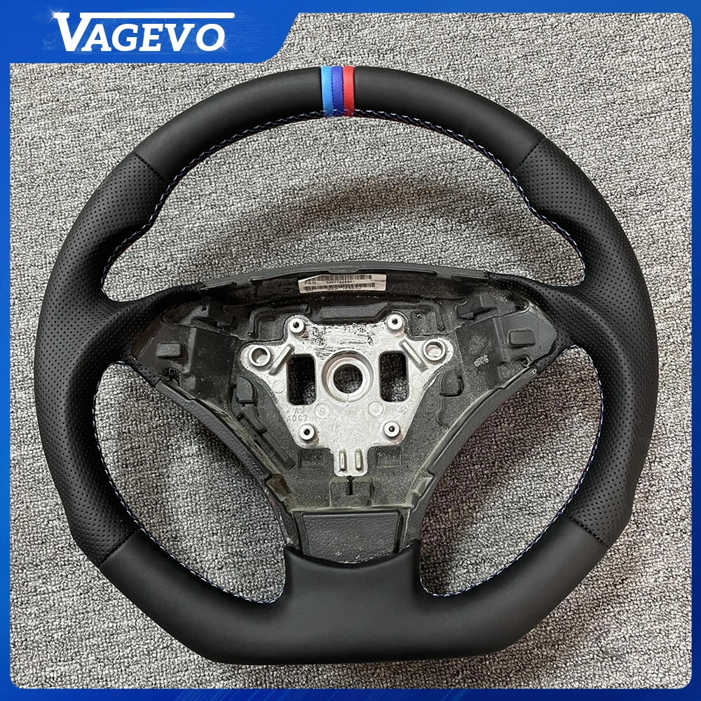 Genuine Leather Steering Wheel For BMW E60 Half Perforated M Color Thread Three Color Logo Flat Bottom Sport Steering Wheel
Genuine Leather Steering Wheel For BMW E60 Half Perforated M Color Thread Three Color Logo Flat Bottom Sport Steering Wheel