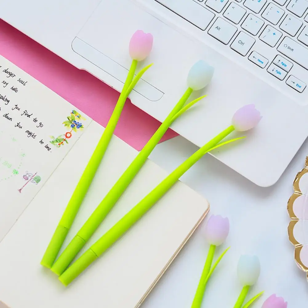 3Pcs Writing Pen Lovely Tulip Comfortable Flower Pen Fashion Practical Rollerball Pen
3Pcs Writing Pen Lovely Tulip Comfortable Flower Pen Fashion Practical Rollerball Pen