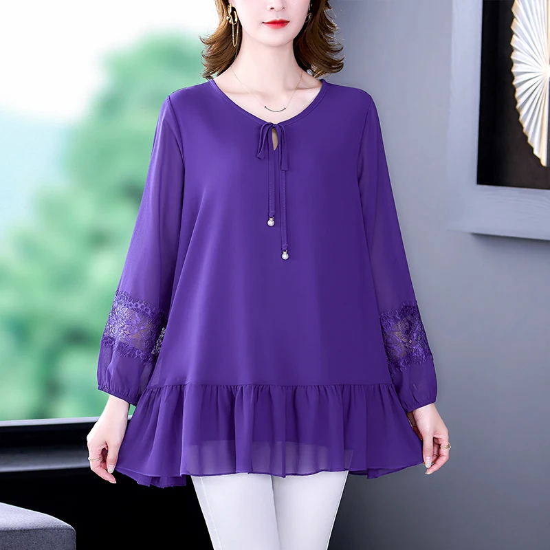 Женская шифоновая блузка больших размеров, весна-осень, новая, свободного кроя, с длинным рукавом, базовый слой, скрывающий живот, в корейском стиле, с круглым вырезом, с принтом бабочек.
Женская шифоновая блузка больших размеров, весна-осень, новая, свободного кроя, с длинным рукавом, базовый слой, скрывающий живот, в корейском стиле, с круглым вырезом, с принтом бабочек.