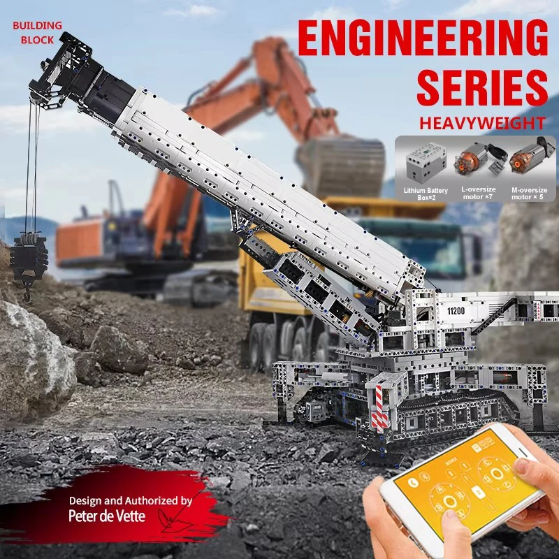 MOULD KING 17002 Technical Building Blocks Kits APP Remote Control Cool Truck LTM Excavator Crane Model DIY Toys Christmas Gifts
MOULD KING 17002 Technical Building Blocks Kits APP Remote Control Cool Truck LTM Excavator Crane Model DIY Toys Christmas Gifts