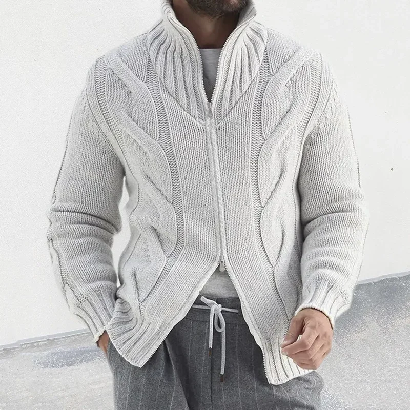 2023 Autumn/Winter New High Neck Sweater Cardigan Zipper Long Sleeve Knitted Coat
2023 Autumn/Winter New High Neck Sweater Cardigan Zipper Long Sleeve Knitted Coat