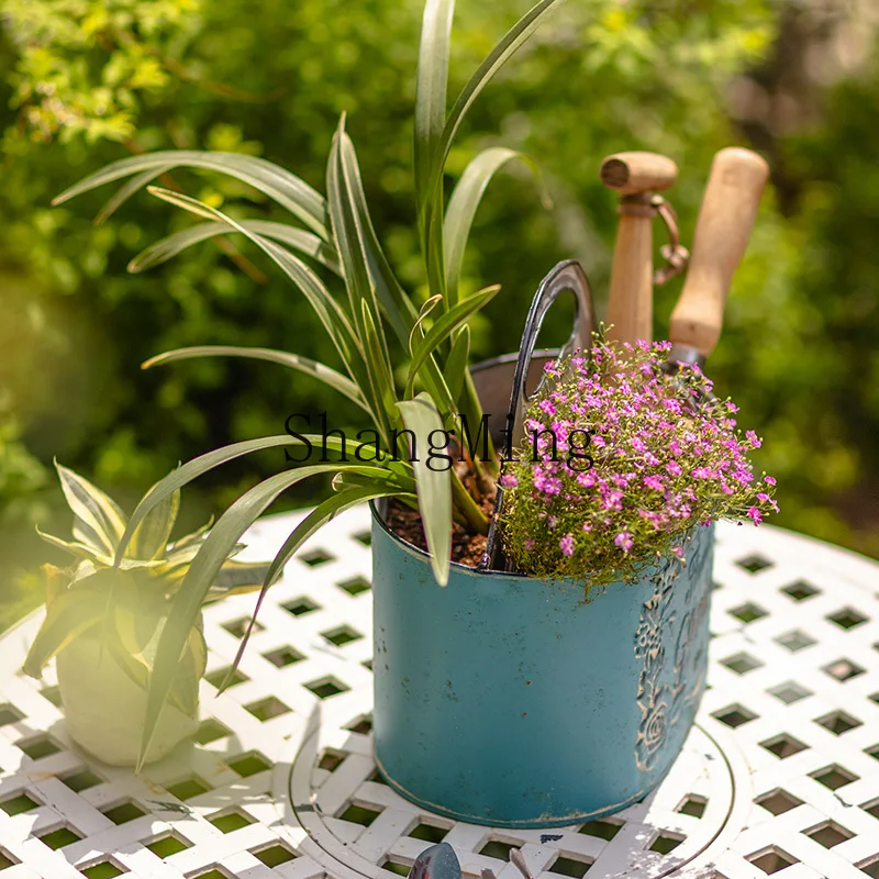 HJ new modern tin flower pot wall hanging bucket retro hanging orchid pot wall hanging garden decorative ornament
HJ new modern tin flower pot wall hanging bucket retro hanging orchid pot wall hanging garden decorative ornament