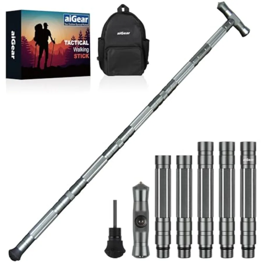 G2 Tactical Stick Hiking Walking Staff - Adjustable Trekking Poles for Outdoor Adventures Durable 5-Tube Design in Gray Ideal f
G2 Tactical Stick Hiking Walking Staff - Adjustable Trekking Poles for Outdoor Adventures Durable 5-Tube Design in Gray Ideal f