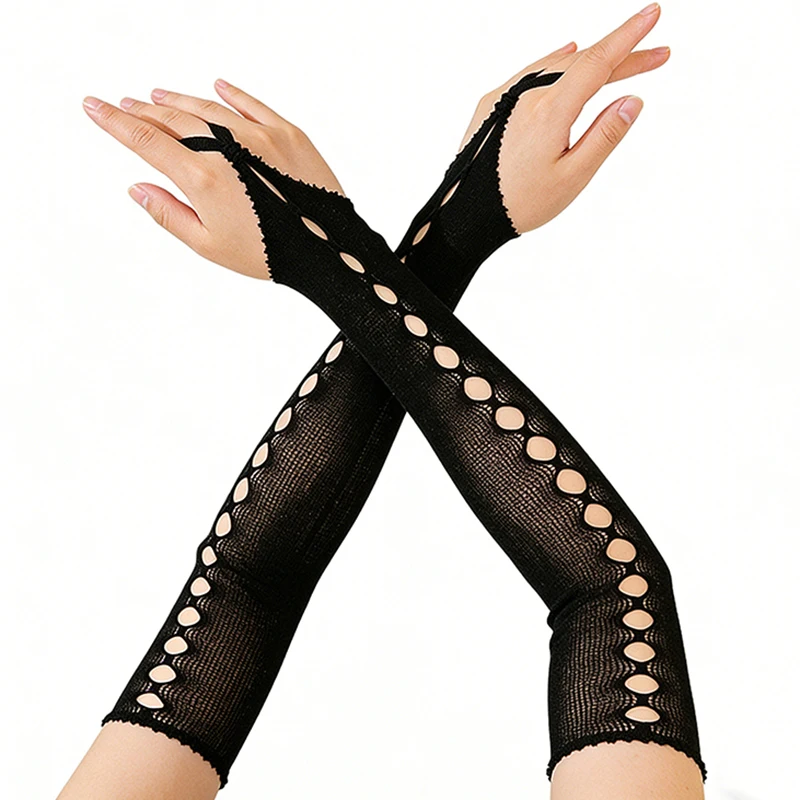 45CM Women's Fingerless Hook Finger Gloves Sexy Long Hollow Out Mesh Gothic Punk Stretchy Nightclub Pole Dance Stage Performance
45CM Women's Fingerless Hook Finger Gloves Sexy Long Hollow Out Mesh Gothic Punk Stretchy Nightclub Pole Dance Stage Performance