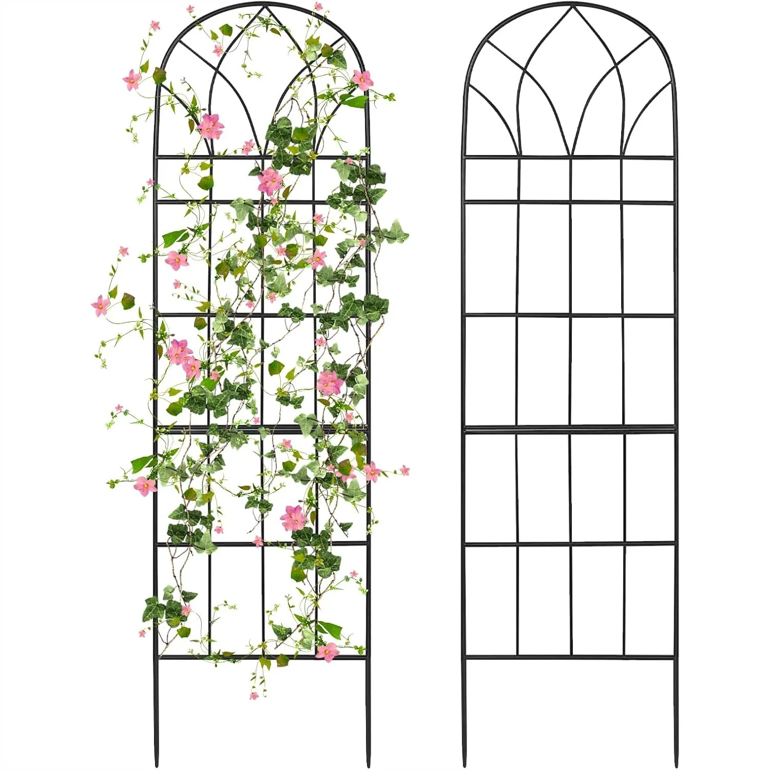 Garden Trellis for Climbing Plants Outdoor, 62x15 Inch Metal Trellises, Decorative Flower Support with Powder Coating, Black
Garden Trellis for Climbing Plants Outdoor, 62x15 Inch Metal Trellises, Decorative Flower Support with Powder Coating, Black