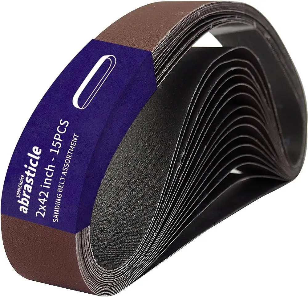 15 Pcs 2x42 Inch Sanding Belts Assorted Grits 80/120/150/240/400 for Wood Metal Polishing
15 Pcs 2x42 Inch Sanding Belts Assorted Grits 80/120/150/240/400 for Wood Metal Polishing